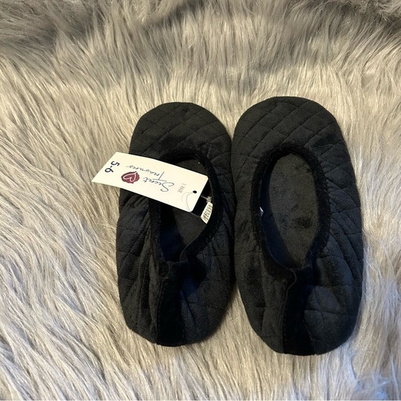 Secret Treasures Lightweight Thin Slippers Women’s Size 5-6 Black Shoes - Picture 5 of 7